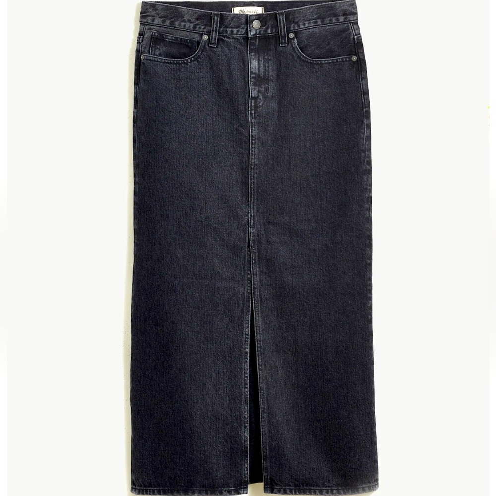 Madewell Denim Mid-Rise Maxi Skirt in Lunar Wash NWT - Size 29